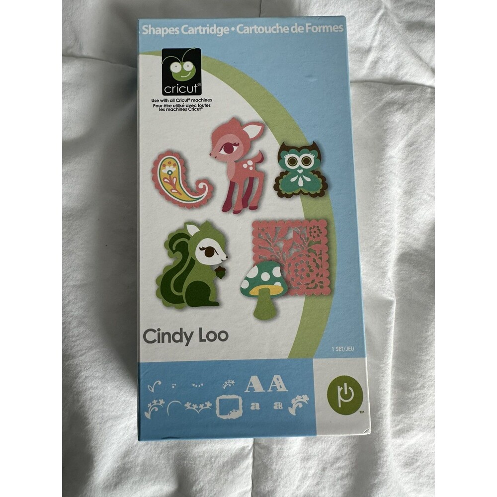 Cricut Cartridge Cindy Loo Shapes Cartridge Complete with Cartridge Pad & Book